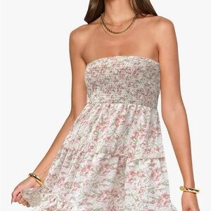 Floral Strapless Dress